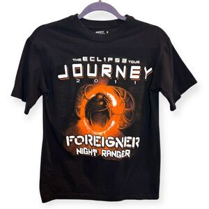 Vintage Journey Foreigner Night Ranger Size S Black 2011 Eclipse Tour Band Tee